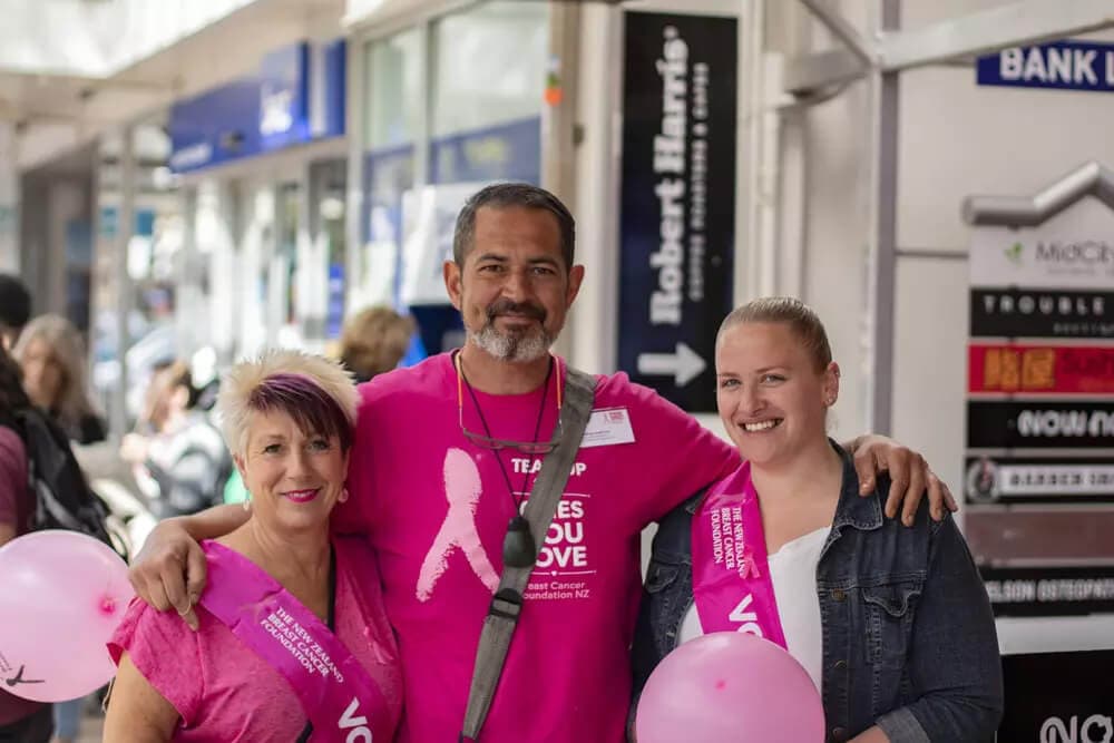 Breast Cancer Foundation NZ volunteers at Pink Ribbon Street Appeal